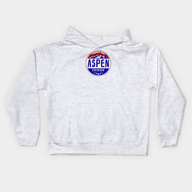 Aspen Colorado Skiing Ski Kids Hoodie by heybert00